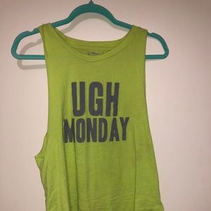 Funny green tank top